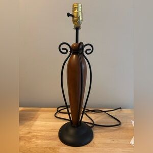 Beautifully crafted wood and iron Lamp